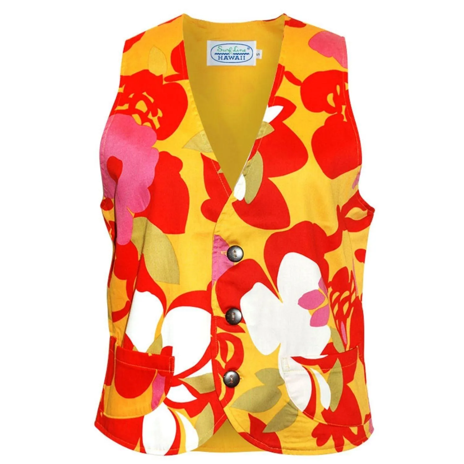 1990's Surf Line Hawaii Vest - Hau Gold