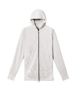 1x1 Slub Zip Hoodie Heather Ash
