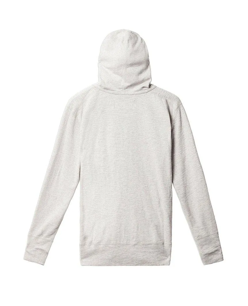1x1 Slub Zip Hoodie Heather Ash