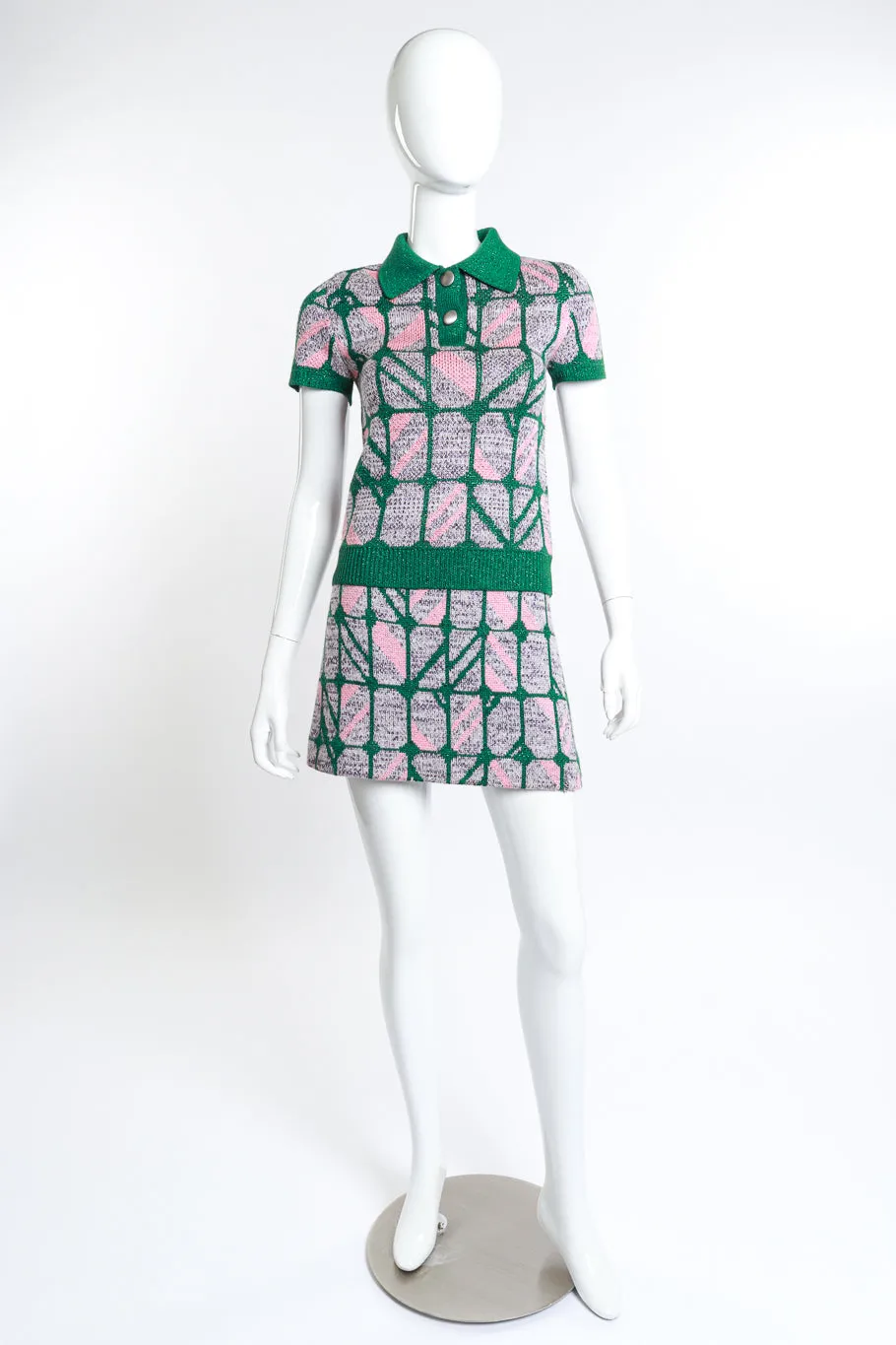 2014 F/W Check Knit Mini Skirt Set
