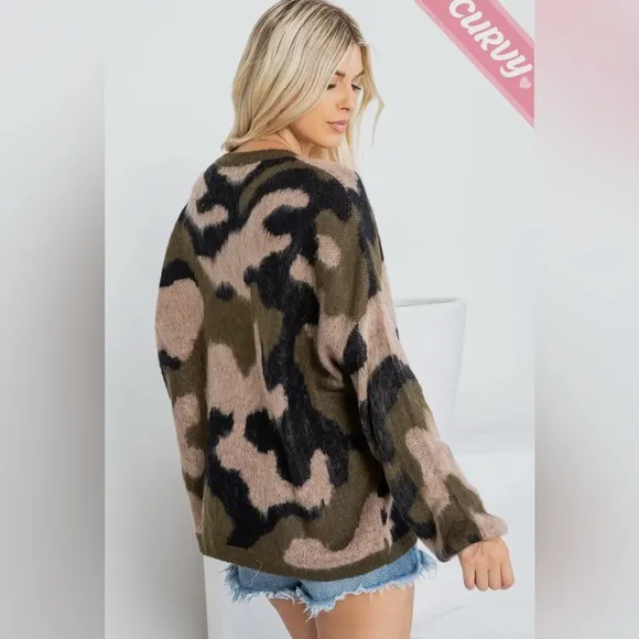 264. Light Weight Camo Sweater