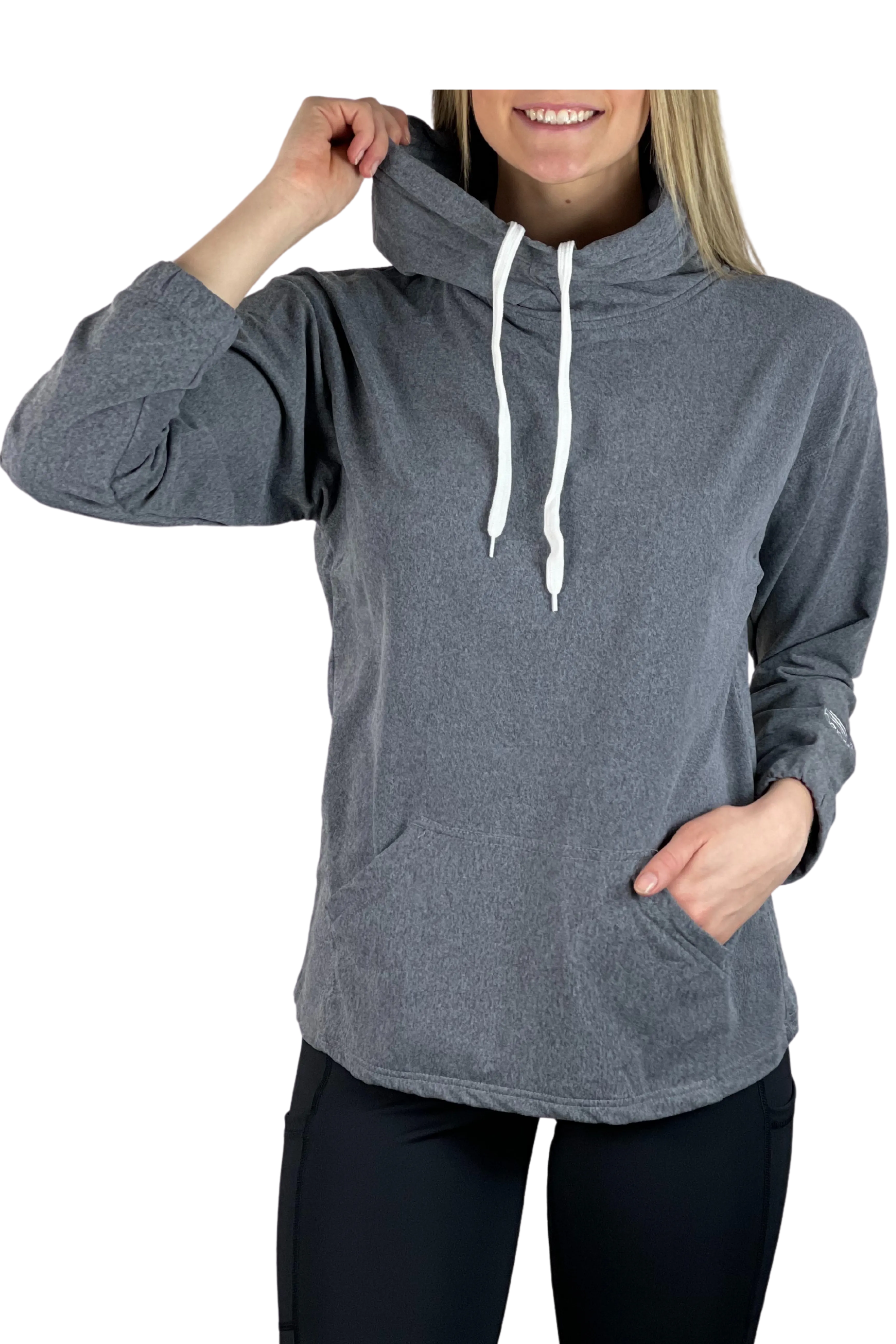 4106 - Snorkel Neck Hoodie/ Heather Grey