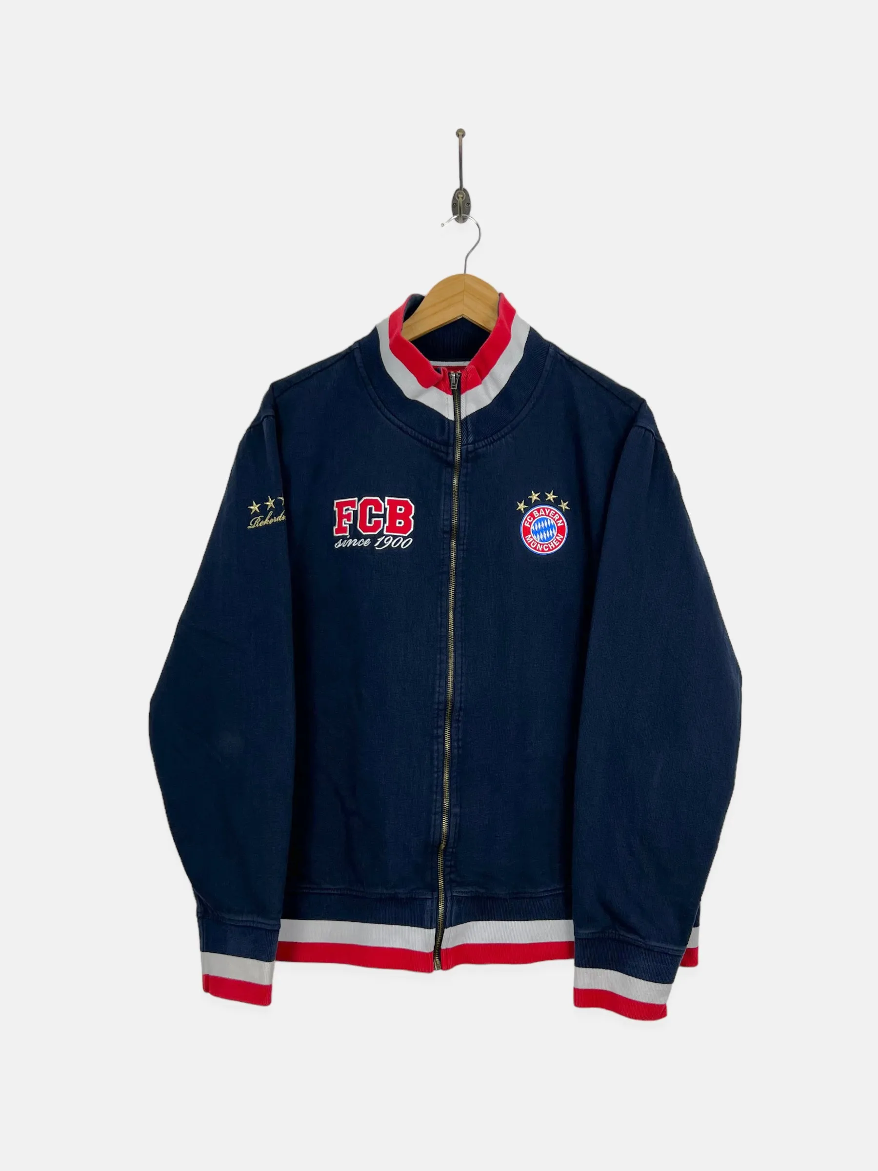90's Bayern Munich Embroidered Vintage Zip-Up Sweatshirt/Jacket Size M-L