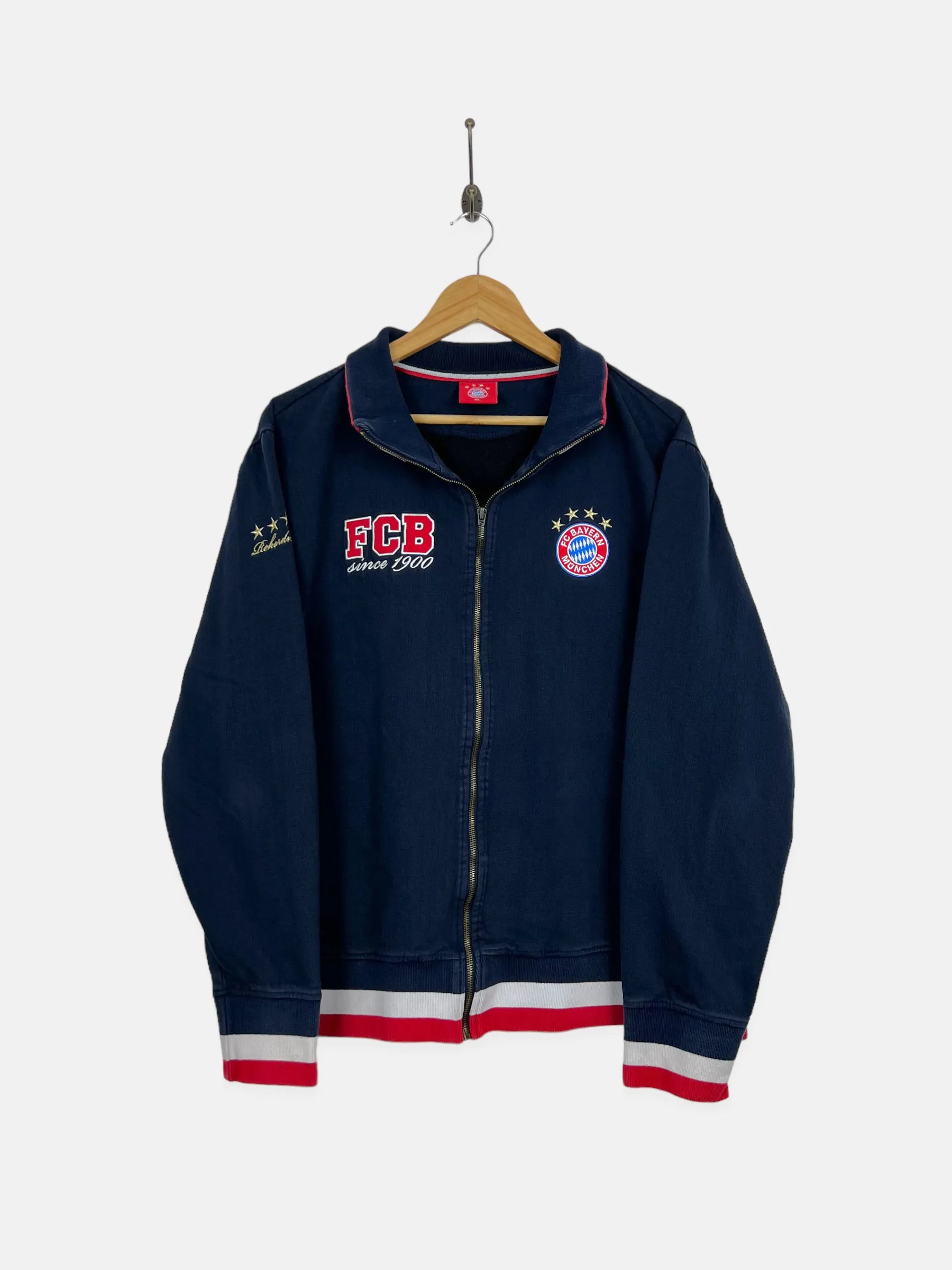 90's Bayern Munich Embroidered Vintage Zip-Up Sweatshirt/Jacket Size M-L