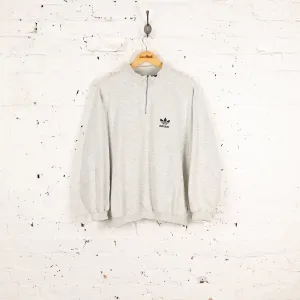 Adidas 90s 1/4 Zip Sweatshirt - Grey - L