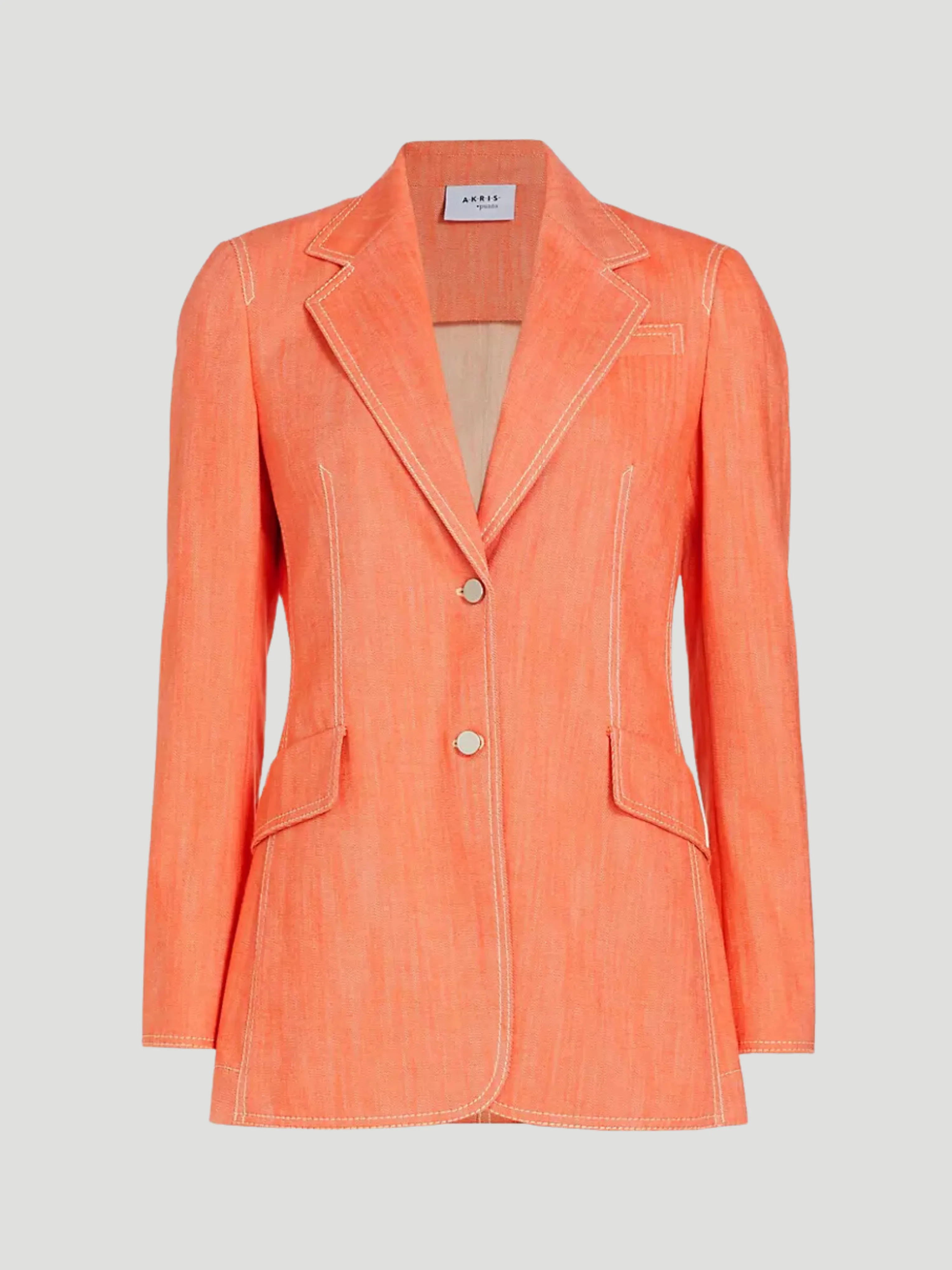 Akris Punto Washed Denim Orange Suit Set