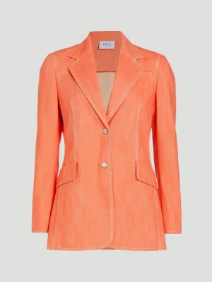 Akris Punto Washed Denim Orange Suit Set