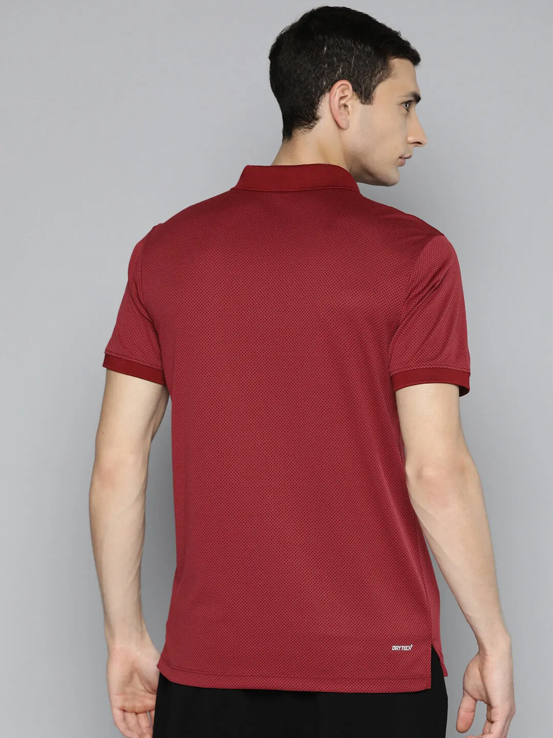 Alcis Men Red Polo Dry Tech Slim Fit  T-shirt