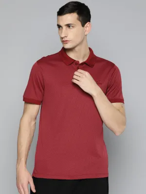 Alcis Men Red Polo Dry Tech Slim Fit  T-shirt