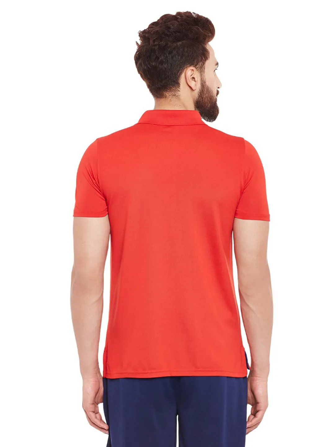 Alcis Men Solid Red Tshirts