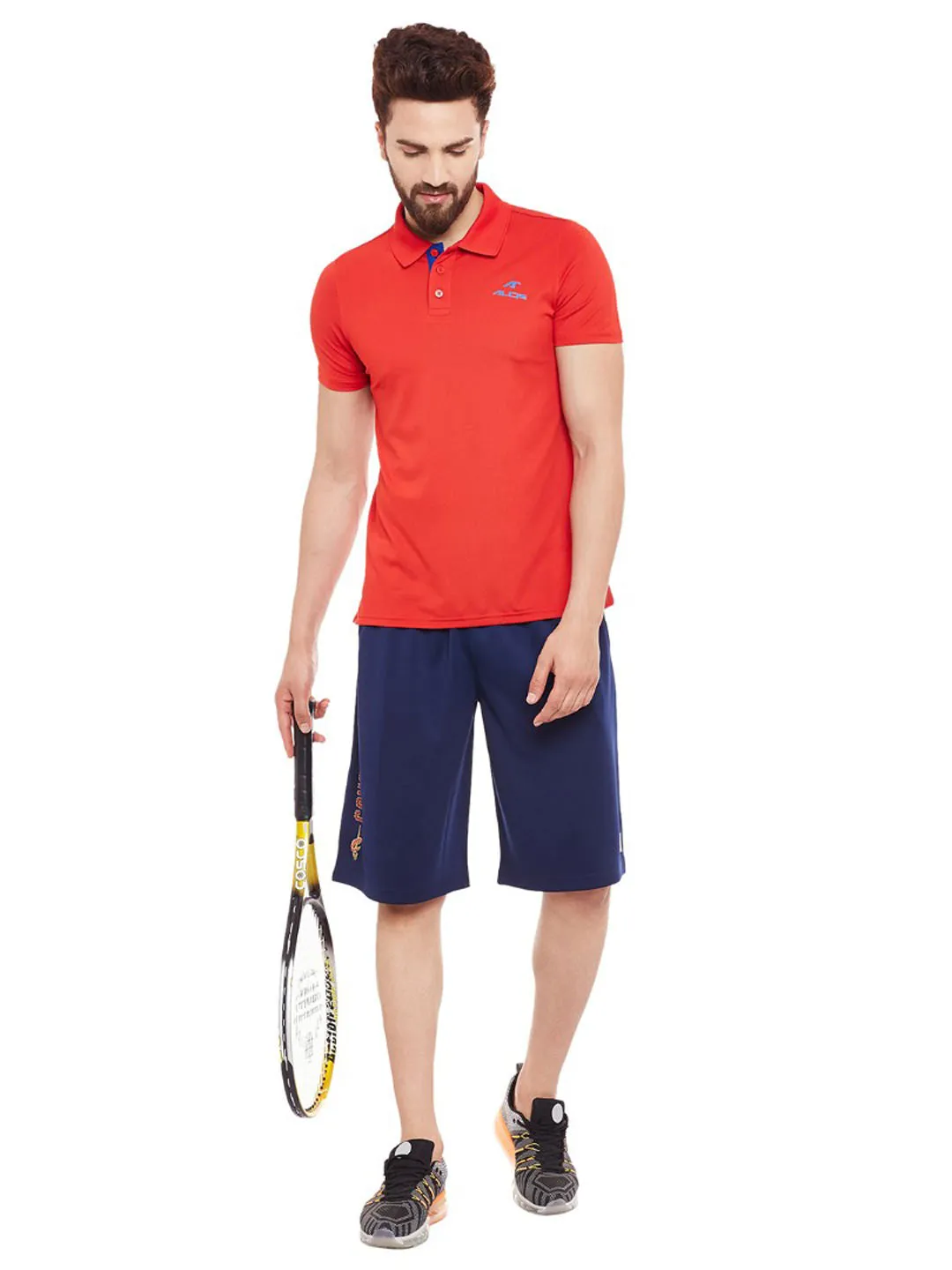 Alcis Men Solid Red Tshirts