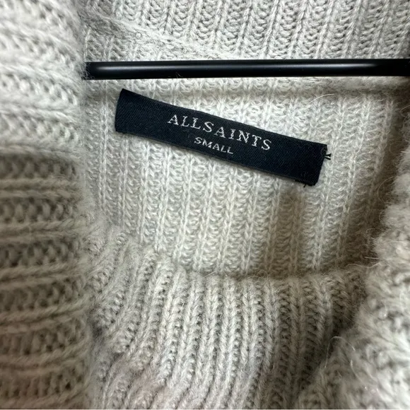 All Saints Asymmetrical Turtleneck Sweater Size Small