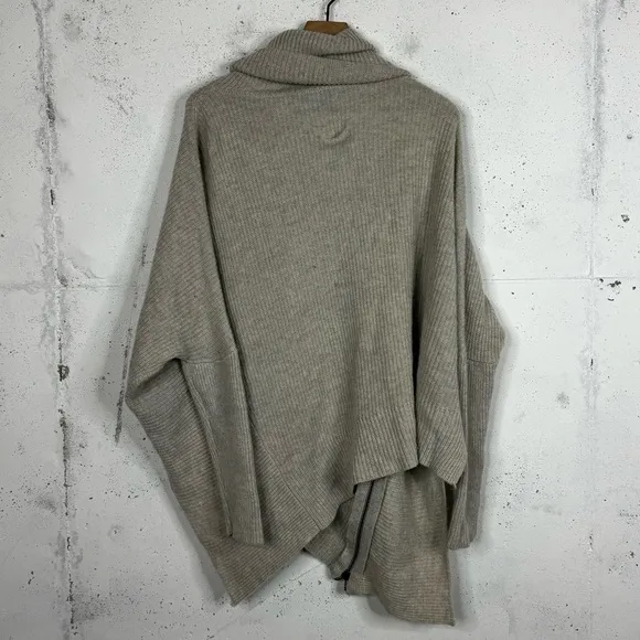 All Saints Asymmetrical Turtleneck Sweater Size Small