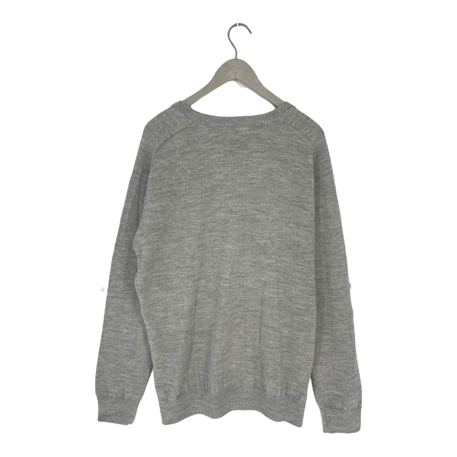 Alpa alpaca knit sweater, light grey | man XXL
