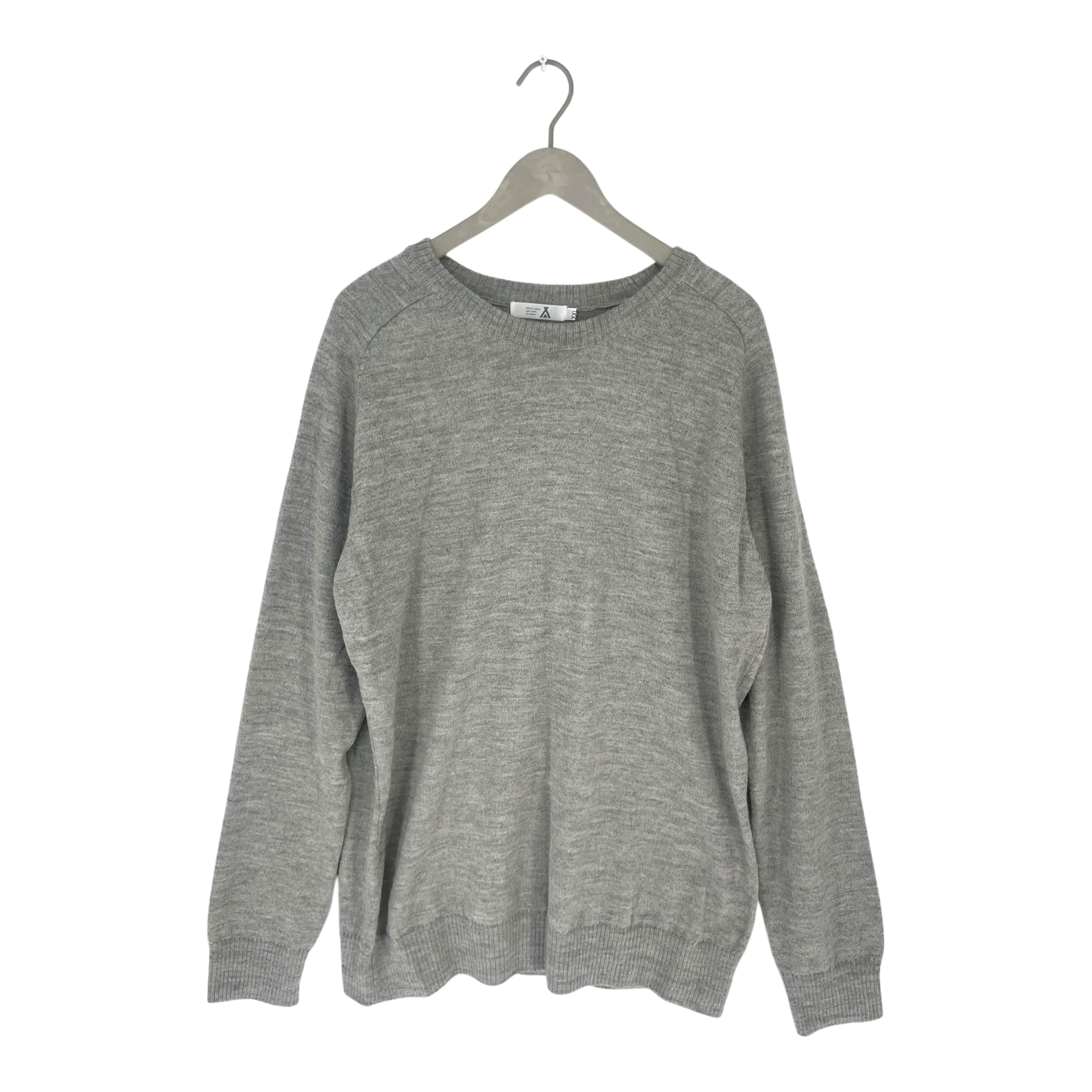 Alpa alpaca knit sweater, light grey | man XXL