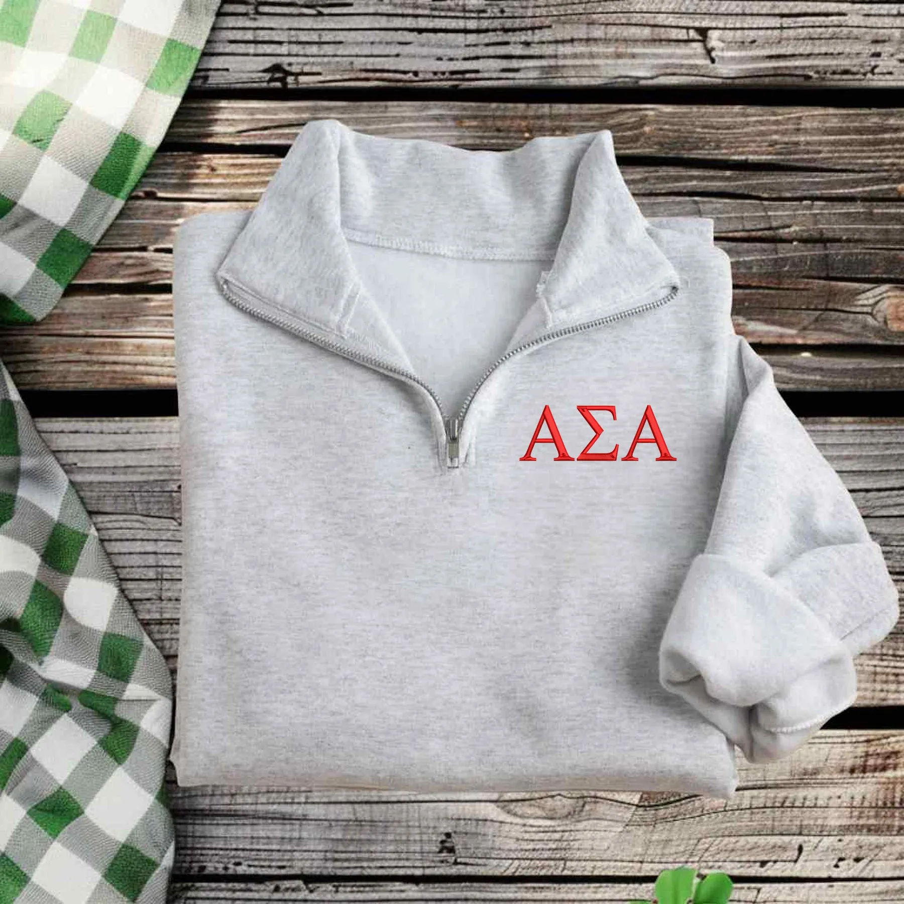 Alpha Sigma Alpha Qzip Sweatshirt