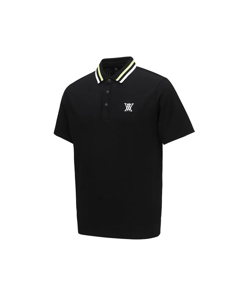 ANEW Golf Men's Essential Collared Sweater - Black