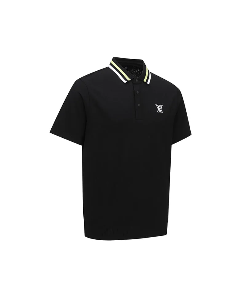 ANEW Golf Men's Essential Collared Sweater - Black
