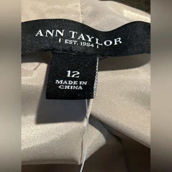 Ann Taylor blazer jacket metallic gold women’s 12 preppy office core holiday NWT