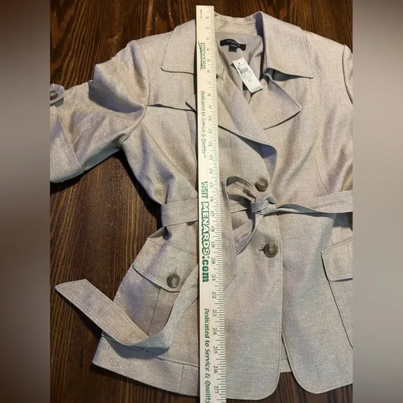 Ann Taylor blazer jacket metallic gold women’s 12 preppy office core holiday NWT