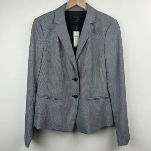 Ann Taylor Factory Blazer Womens Size 10 Black and White Jacket Career Ladies