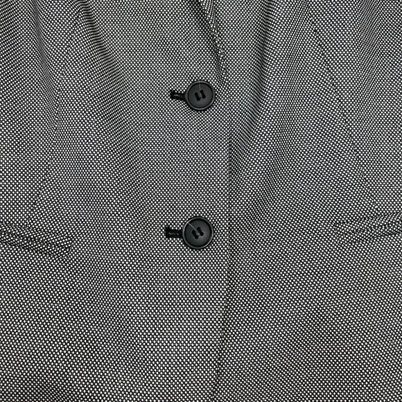 Ann Taylor Factory Blazer Womens Size 10 Black and White Jacket Career Ladies