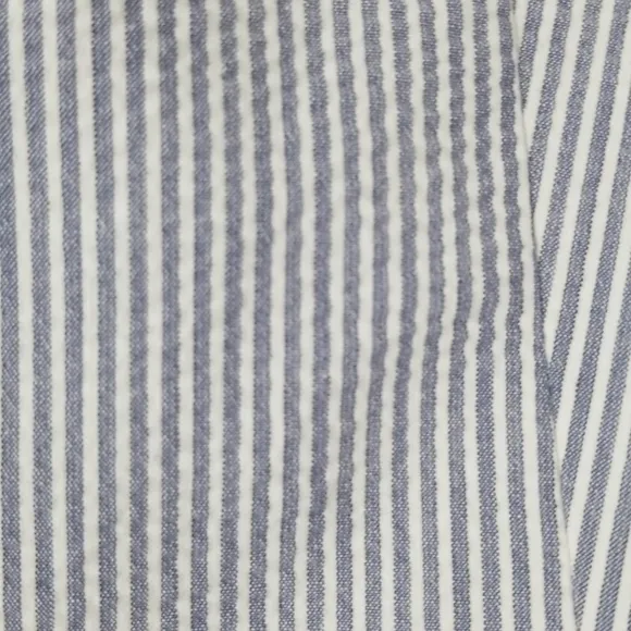 Ann Taylor Pinstriped Blazer Suit Jacket. Business Casual. Blue &amp; White Size 12.