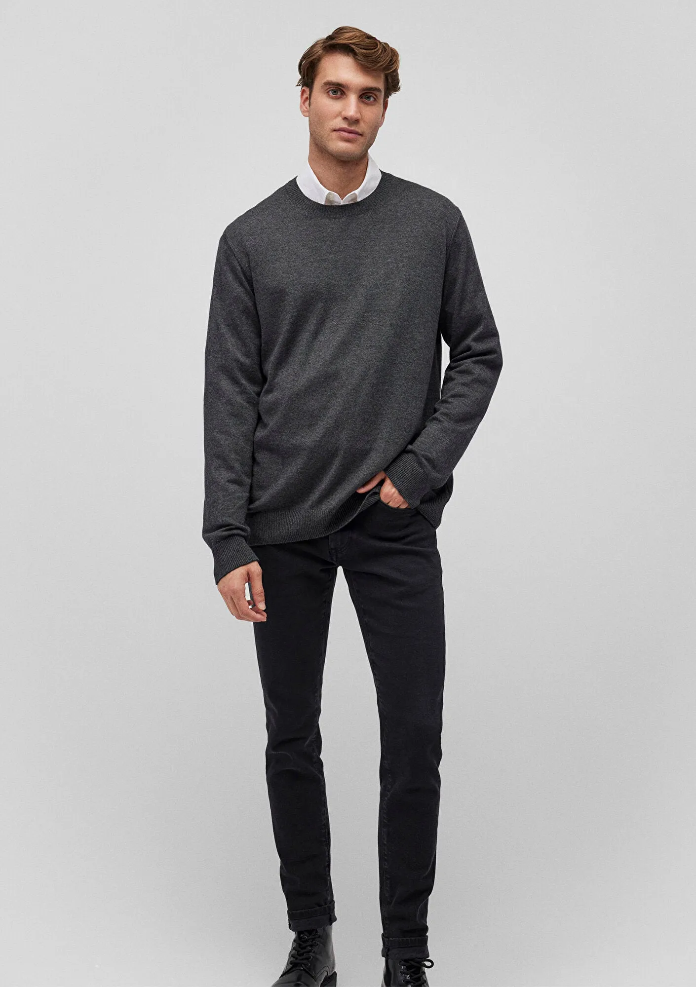 Anthracite Cashmere Blend Sweater