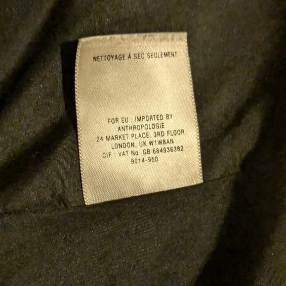 Anthropologie Cartonnier Gray Peplum Blazer Fitted W Black Trim, Size 4 Office