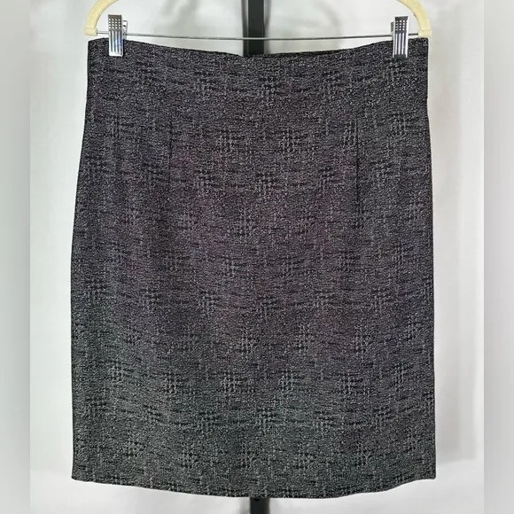 Antonio Melani Black and Silver Career Skirt Sz 12