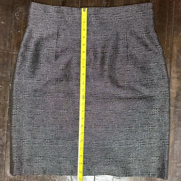 Antonio Melani Black and Silver Career Skirt Sz 12