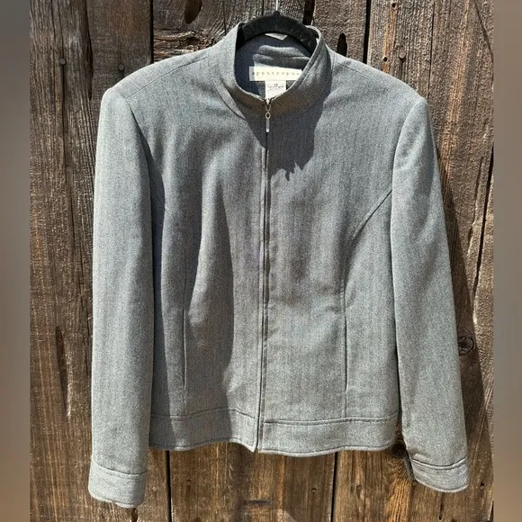 Apostrophe Gray Sophisticated Blazer Jacket