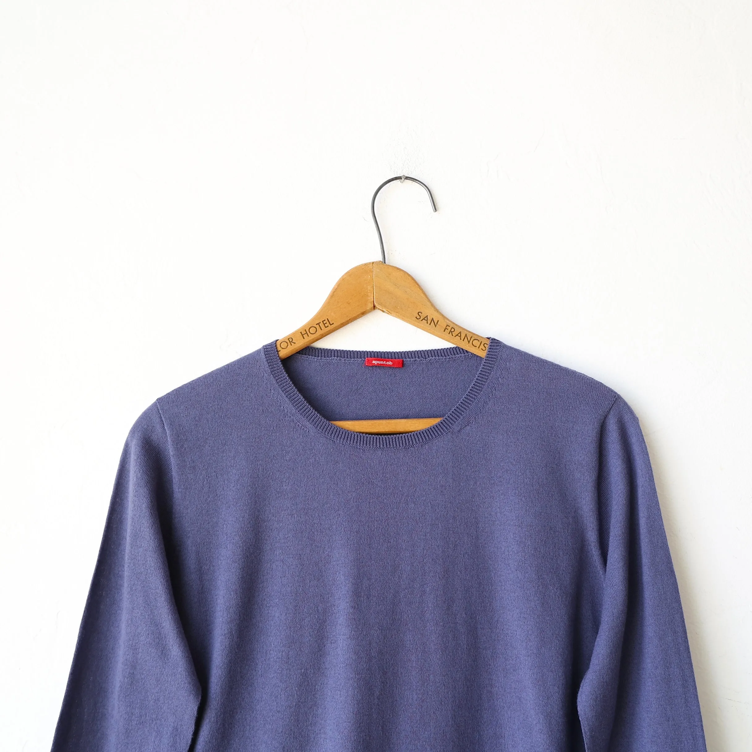 Apuntob Cotton Cashmere Pullover -  Sugar Blue