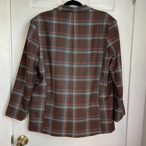 ASOS DESIGN double breasted suit blazer in bold plaid
