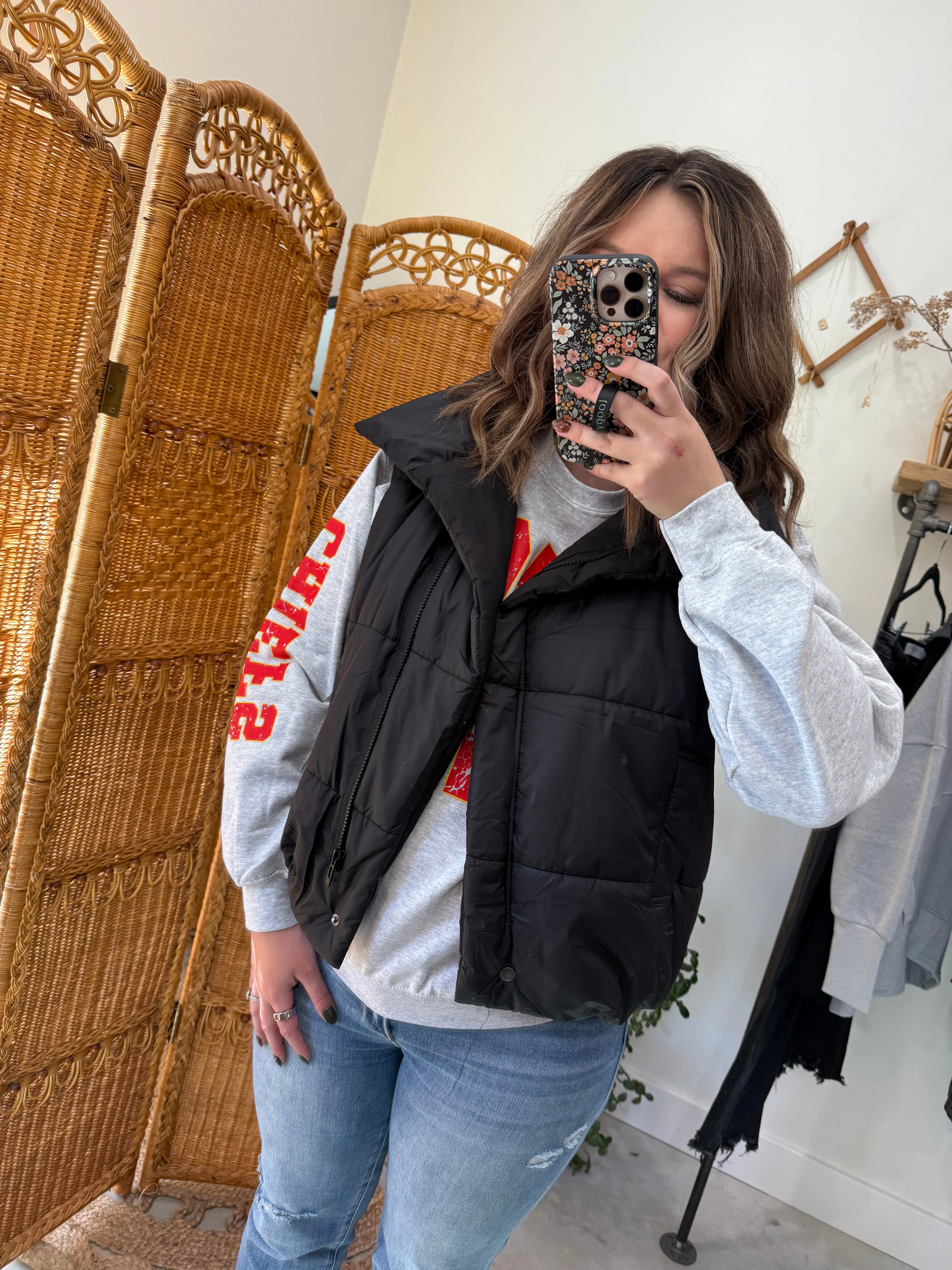 Asymmetrical Zip Up Vest