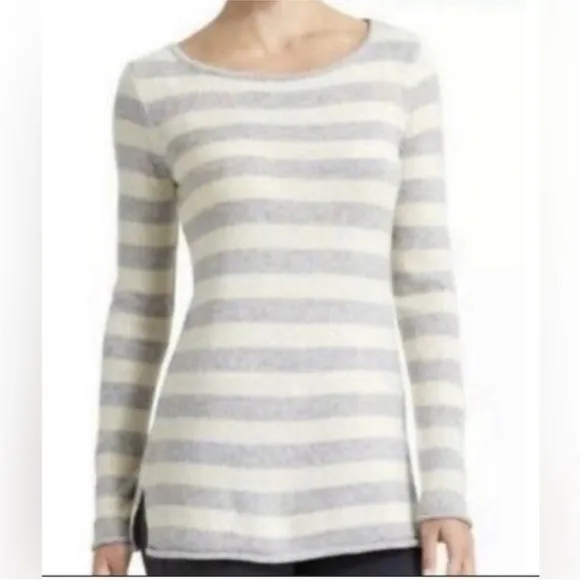 Athleta Backcountry cashmere striped sweater EUC size M