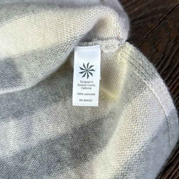 Athleta Backcountry cashmere striped sweater EUC size M
