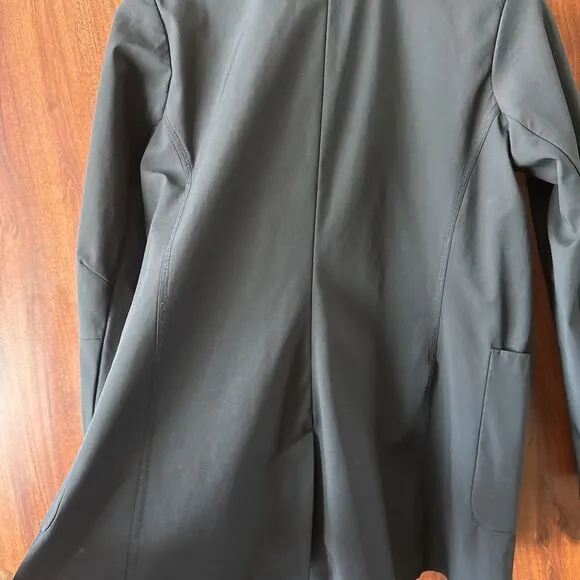Athleta Urban Commute Blazer Jacket Size Medium Black Travel Career Work