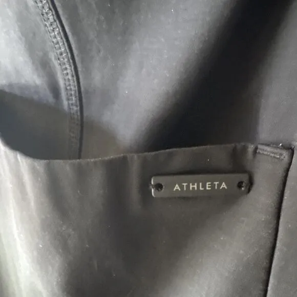 Athleta Urban Commute Blazer Jacket Size Medium Black Travel Career Work
