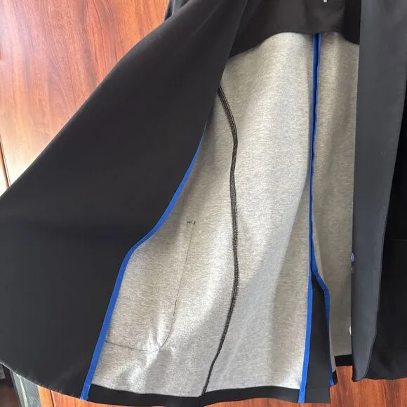 Athleta Urban Commute Blazer Jacket Size Medium Black Travel Career Work