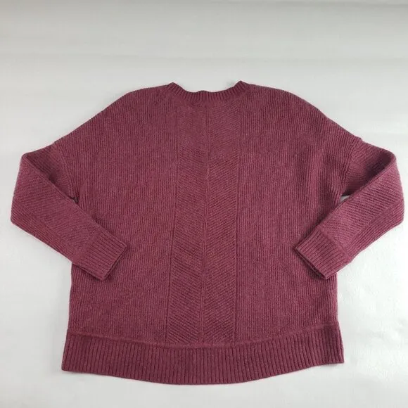 Athleta Wool Cashmere Habitat Sweater Womens Small Pink Long Sleeve Pullover