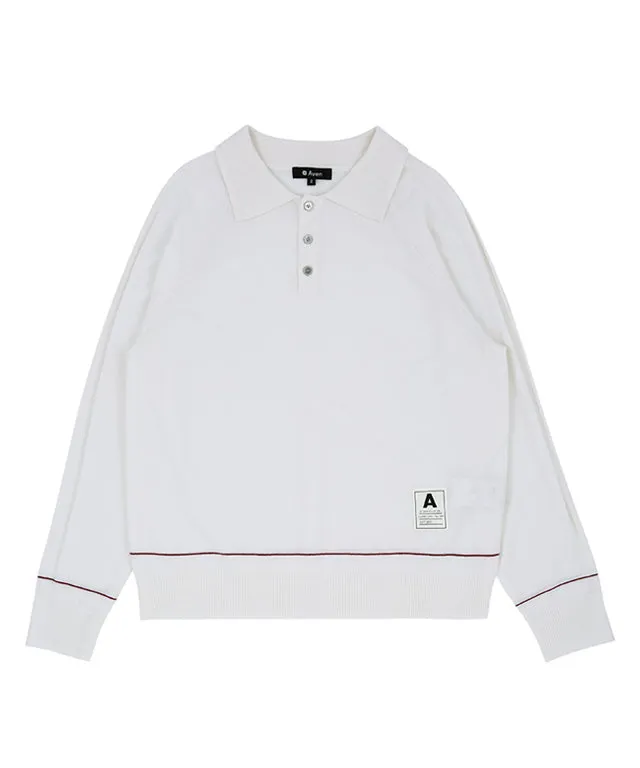 AVEN Men's Basic Polo Knit - White