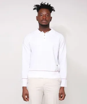 AVEN Men's Basic Polo Knit - White