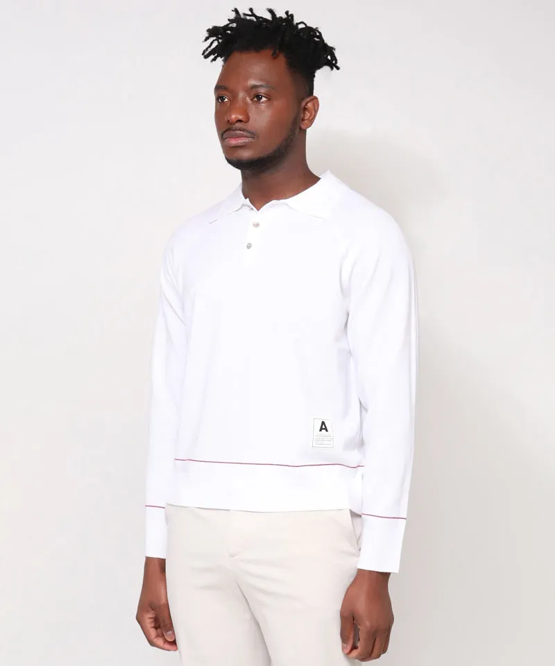 AVEN Men's Basic Polo Knit - White