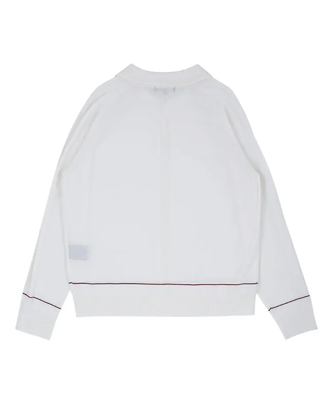 AVEN Men's Basic Polo Knit - White