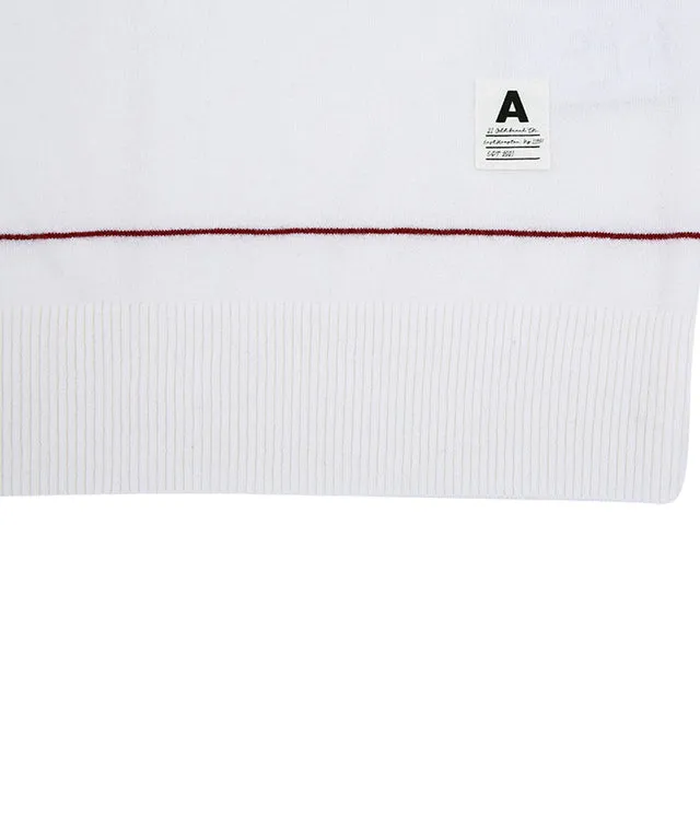 AVEN Women's Basic Polo Knit - White