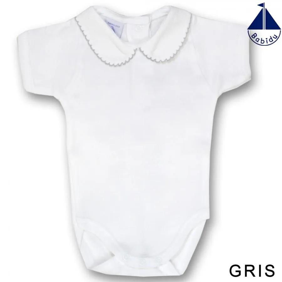 Babidu Grey Pique Collar Vest