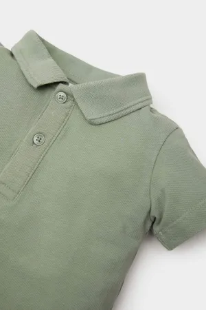 Baby Boy Pike Short Sleeve Polo Basic Plain T-Shirt