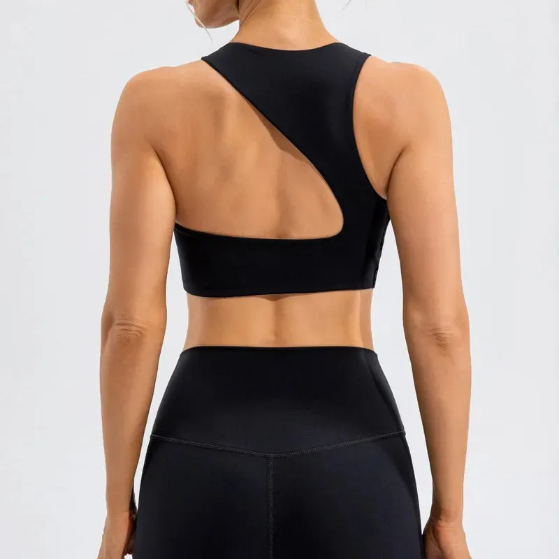 Back Sexy Sports Bra - Shock-Proof Gym Tank Top, Yoga Stretch Nylon Sports Underwear, Workout Women's Vest