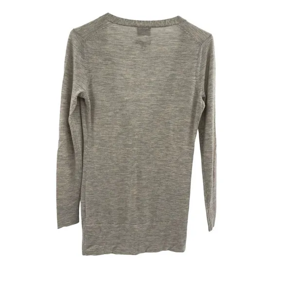 BANANA REPUBLIC Size XS Italian Cashmere Long Cardigan Sweater Marled Tan Gray